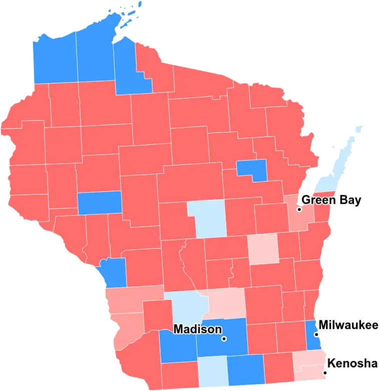 Milwaukee, WI is blue